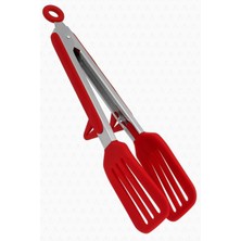 Hype Store Valletta Clavis Metal Saplı Kilit Sistemli Silikon Maşa Kırmızı