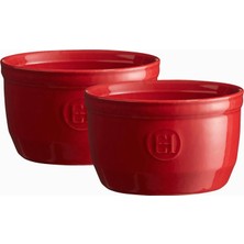 Hype Store Emile Henry Fransa'da Üretilmiştir 240 ml Ramekin (2'li Set), 4" x 2" 5", Bordo Kırmızısı