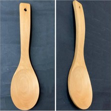 Hype Store Ahşap Kepçe, Spatula, Kaşık Çeşitleri 5 Adet (Pilav Kaşığı)