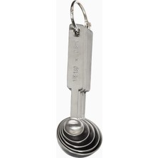 Hype Store Ölçü Kaşığı Seti 5'li Paslanmaz Çelik Ölçüm Kaşığı Seti, Çok Renkli