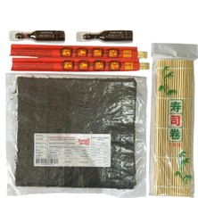 Hype Store Yuandong Sushi Seti 1, 5 Yaprak Yosun, Sushi Matı, Chopstick, Soya Sosu, Evde Sushi Yap