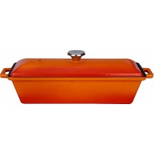 Hype Store Döküm Ekmek Kabı/terrine, 11X29 Cm, Turuncu
