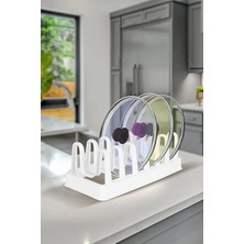 Hype Store Orret Home Plastik 6 Bölmeli Tencere Kapağı ve Tabak Düzenleyici Organizer, Dolap Içi ve Tezgah Üstü