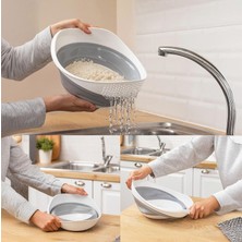 Hype Store Katlanabilir Pratik Pirinç, Mercimek Süzgeci | Yer Kaplamayan Katlanır Süzgeç – Geniş ve Kullanışlı