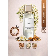 ILLUSIONE Doré Edp Kadın Parfüm 50ML  | Tatlı-Gurme-Çiçeksi| Karamel, Yasemin, Vanilya
