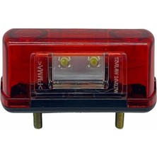 ÇERKEZ 12V-24V PLAKA-POZİSYON LAMBASI 2+2 LEDLİ (KIRMIZI) (90*37 MM)