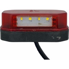 ÇERKEZ 10V-30V PLAKA-POZİSYON LAMBASI 4+4 LEDLİ (KIRMIZI) (90*37 MM) E ONAYLI