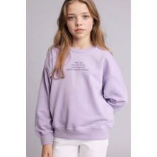 DeFacto Relax Fit Baskılı Sweatshırt Kız Çocuk E6782A826SP