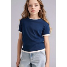 DeFacto Slim Fit Ribana Tişört Kız Çocuk G0932A826SM