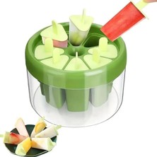 Delixa Pratik 8 Bölmeli Dondurma Kalıbı, 8 Hazneli Meyve Kokteyl Buz Dondurma Kalıbı