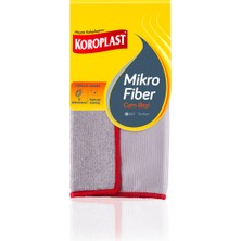 Koroplast Mikrofiber Cam Bezi 35x35 cm Parlak Sonuç İçin Dayanıklı Yapı ile Temizlik Aracı