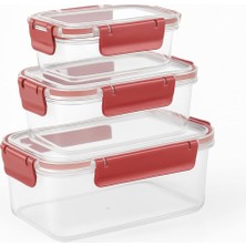 Delixa Mithra Life 3 Adet Vakumlu Sızdırmaz Saklama Kabı Seti 375ML 900ML 1700ML MIT1163