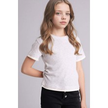 DeFacto Slim Fit Ribana Tişört Kız Çocuk G0932A826SM