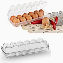 Delixa 12 Li Şeffaf Kapaklı Kilitli Yumurta Saklama Kabı Aparatı
