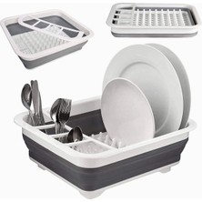 Delixa Katlanabilir Bulaşık Kurutmalık, Yer Kaplamaz Minimal Tabaklık