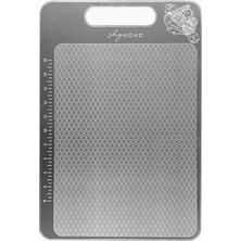 Delixa Shg Home Özel Tasarımlı 304 Paslanmaz Çelik Kesme Tahtası1,5 mm Kalınlık, 23 x 34 cm Yıkanabilir, Gı