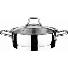 Delixa Leggno Vita 18CM Cam Kapaklı Çelik Sahan