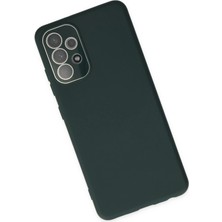 Luxury  Samsung Galaxy A33 5g Kılıf Lansman Glass Kapak - Koyu Yeşil 784654