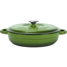 Hype Store Döküm Yuvarlak Çok Amaçlı Yayvan Tencere New Heritage Serisi ÇAP(Ø)28CM. Yeşil