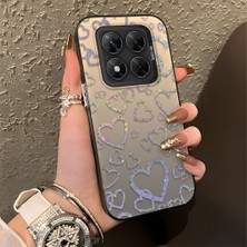 HONTINGA Poco X7 ile Uyumlu Kılıfı Silikon Kenar Sert Arka Düşüme Önleyici Basitlik Anti Düşme Kamera Korumali Renkli Kalpler Desen Telefon Kılıfı Kadın ve Erkek Için Uygundur K1-0710