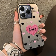 HONTINGA Tecno Spark 20 Pro 5g ile Uyumlu Kılıfı Silikon Kenar Sert Arka Düşüme Önleyici Basitlik Anti Düşme Kamera Korumali Kalp Desen Telefon Kılıfı Kadın ve Erkek Için Uygundur K1-0708
