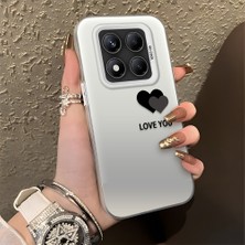 HONTINGA Xiaomi Redmi Note 14 Pro ile Uyumlu Kılıfı Silikon Kenar Sert Arka Düşüme Önleyici Basitlik Anti Düşme Kamera Korumali Renkli Kalpler Desen Telefon Kılıfı Kadın ve Erkek Için Uygundur K1-0710