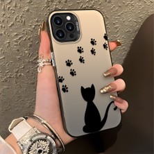 HONTINGA iPhone 15 Pro ile Uyumlu Kılıfı Silikon Kenar Sert Arka Düşüme Önleyici Basitlik Anti Düşme Kamera Korumali Kedi Desen Telefon Kılıfı Kadın ve Erkek Için Uygundur K1-0711