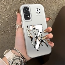 HONTINGA Xiaomi Redmi Note 11S ile Uyumlu Kılıfı Silikon Kenar Sert Arka Düşüme Önleyici Basitlik Anti Düşme Kamera Korumali Cr7 Desen Telefon Kılıfı Kadın ve Erkek Için Uygundur K1-0712