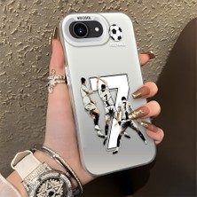 HONTINGA iPhone 16E ile Uyumlu Kılıfı Silikon Kenar Sert Arka Düşüme Önleyici Basitlik Anti Düşme Kamera Korumali Cr7 Desen Telefon Kılıfı Kadın ve Erkek Için Uygundur K1-0712