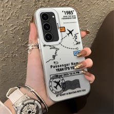 HONTINGA Samsung Galaxy S23 ile Uyumlu Kılıfı Silikon Kenar Sert Arka Düşüme Önleyici Basitlik Anti Düşme Kamera Korumali Uçuş Desen Telefon Kılıfı Kadın ve Erkek Için Uygundur K1-0714