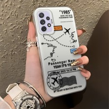 HONTINGA Samsung Galaxy A72 ile Uyumlu Kılıfı Silikon Kenar Sert Arka Düşüme Önleyici Basitlik Anti Düşme Kamera Korumali Uçuş Desen Telefon Kılıfı Kadın ve Erkek Için Uygundur K1-0714