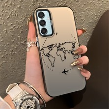 HONTINGA Samsung Galaxy M15 ile Uyumlu Kılıfı Silikon Kenar Sert Arka Düşüme Önleyici Basitlik Anti Düşme Kamera Korumali Uçuş Desen Telefon Kılıfı Kadın ve Erkek Için Uygundur K1-0714