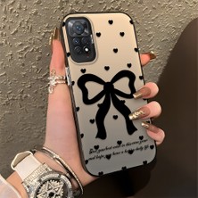 HONTINGA Xiaomi Redmi Note 11 Pro 5g ile Uyumlu Kılıfı Silikon Kenar Sert Arka Düşüme Önleyici Basitlik Anti Düşme Kamera Korumali Papyon Desen Telefon Kılıfı Kadın ve Erkek Için Uygundur K1-0713