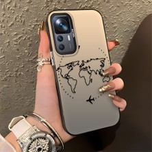 HONTINGA Xiaomi Mi 12T Pro ile Uyumlu Kılıfı Silikon Kenar Sert Arka Düşüme Önleyici Basitlik Anti Düşme Kamera Korumali Uçuş Desen Telefon Kılıfı Kadın ve Erkek Için Uygundur K1-0714