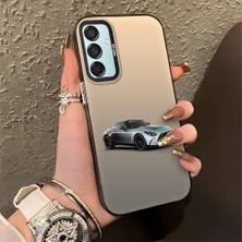 HONTINGA Samsung Galaxy M15 ile Uyumlu Kılıfı Silikon Kenar Sert Arka Düşüme Önleyici Basitlik Anti Düşme Kamera Korumali Mercedes Desen Telefon Kılıfı Kadın ve Erkek Için Uygundur K1-0716