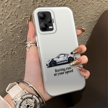 HONTINGA Xiaomi Redmi Note 12 5g ile Uyumlu Kılıfı Silikon Kenar Sert Arka Düşüme Önleyici Basitlik Anti Düşme Kamera Korumali Mercedes Desen Telefon Kılıfı Kadın ve Erkek Için Uygundur K1-0716