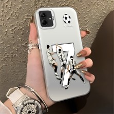 HONTINGA Samsung Galaxy A03 ile Uyumlu Kılıfı Silikon Kenar Sert Arka Düşüme Önleyici Basitlik Anti Düşme Kamera Korumali Cr7 Desen Telefon Kılıfı Kadın ve Erkek Için Uygundur K1-0712