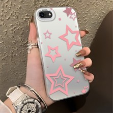 HONTINGA iPhone Se 2022 ile Uyumlu Kılıfı Silikon Kenar Sert Arka Düşüme Önleyici Basitlik Anti Düşme Kamera Korumali Siyah Yıldızlar Desen Telefon Kılıfı Kadın ve Erkek Için Uygundur K1-0709