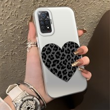 HONTINGA Xiaomi Redmi Note 11 Pro ile Uyumlu Kılıfı Silikon Kenar Sert Arka Düşüme Önleyici Basitlik Anti Düşme Kamera Korumali Leopar Kalp Desen Telefon Kılıfı Kadın ve Erkek Için Uygundur K1-0715