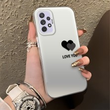 HONTINGA Samsung Galaxy A72 ile Uyumlu Kılıfı Silikon Kenar Sert Arka Düşüme Önleyici Basitlik Anti Düşme Kamera Korumali Renkli Kalpler Desen Telefon Kılıfı Kadın ve Erkek Için Uygundur K1-0710