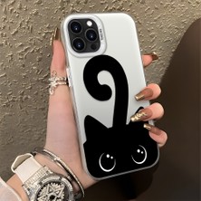 HONTINGA iPhone 15 Pro ile Uyumlu Kılıfı Silikon Kenar Sert Arka Düşüme Önleyici Basitlik Anti Düşme Kamera Korumali Kedi Desen Telefon Kılıfı Kadın ve Erkek Için Uygundur K1-0711