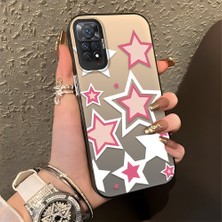 HONTINGA Xiaomi Redmi Note 11 Pro ile Uyumlu Kılıfı Silikon Kenar Sert Arka Düşüme Önleyici Basitlik Anti Düşme Kamera Korumali Renkli Yıldızlar Desen Telefon Kılıfı Kadın ve Erkek Için Uygundur K1-0707