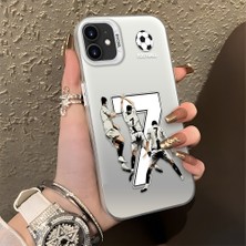 HONTINGA iPhone 12 ile Uyumlu Kılıfı Silikon Kenar Sert Arka Düşüme Önleyici Basitlik Anti Düşme Kamera Korumali Cr7 Desen Telefon Kılıfı Kadın ve Erkek Için Uygundur K1-0712