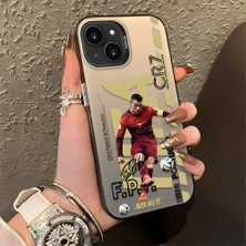 HONTINGA iPhone 14 Plus ile Uyumlu Kılıfı Silikon Kenar Sert Arka Düşüme Önleyici Basitlik Anti Düşme Kamera Korumali Cr7 Desen Telefon Kılıfı Kadın ve Erkek Için Uygundur K1-0712