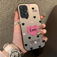 HONTINGA Samsung Galaxy A52S 5g ile Uyumlu Kılıfı Silikon Kenar Sert Arka Düşüme Önleyici Basitlik Anti Düşme Kamera Korumali Kalp Desen Telefon Kılıfı Kadın ve Erkek Için Uygundur K1-0708