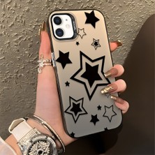 HONTINGA iPhone 12 Pro ile Uyumlu Kılıfı Silikon Kenar Sert Arka Düşüme Önleyici Basitlik Anti Düşme Kamera Korumali Siyah Yıldızlar Desen Telefon Kılıfı Kadın ve Erkek Için Uygundur K1-0709