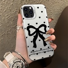 HONTINGA iPhone 16 Pro ile Uyumlu Kılıfı Silikon Kenar Sert Arka Düşüme Önleyici Basitlik Anti Düşme Kamera Korumali Papyon Desen Telefon Kılıfı Kadın ve Erkek Için Uygundur K1-0713