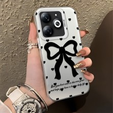 HONTINGA Tecno Spark Go 2024 ile Uyumlu Kılıfı Silikon Kenar Sert Arka Düşüme Önleyici Basitlik Anti Düşme Kamera Korumali Papyon Desen Telefon Kılıfı Kadın ve Erkek Için Uygundur K1-0713