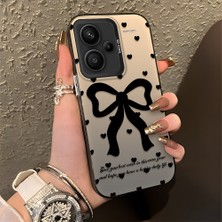HONTINGA Xiaomi Redmi Note 13 Pro Plus 5g ile Uyumlu Kılıfı Silikon Kenar Sert Arka Düşüme Önleyici Basitlik Anti Düşme Kamera Korumali Papyon Desen Telefon Kılıfı Kadın ve Erkek Için Uygundur K1-0713