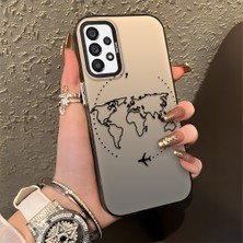 HONTINGA Samsung Galaxy A73 ile Uyumlu Kılıfı Silikon Kenar Sert Arka Düşüme Önleyici Basitlik Anti Düşme Kamera Korumali Uçuş Desen Telefon Kılıfı Kadın ve Erkek Için Uygundur K1-0714